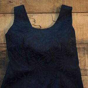 Dark Navy Flower Pattern Dress